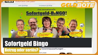 💰 Sofortgeld Bingo – Faber Gewinnspiel seriös oder Betrug [upl. by Gautier]