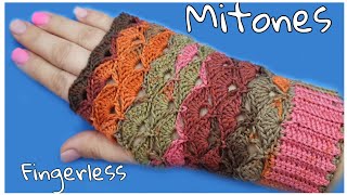 🧤 Mitones sin Dedos a Crochet Paso a Paso para Principiantes🧤Fingerless Gloves Easy for Beginner [upl. by Heeley]