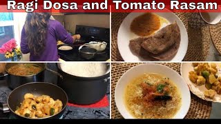 Instant Ragi Dosa amp Tomato Rasam ராகி தோசை amp தக்காளி ரசம்  Day in my life 2018  Tamil  DIML 24 [upl. by Jens]