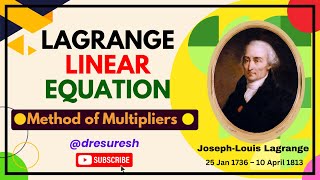 3 Lagrange Linear Equation  Method of Multipliers  Part  2 [upl. by Eicul]