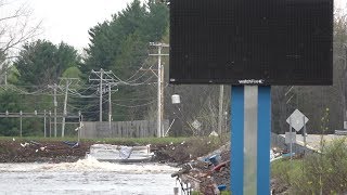 Wixom Lake Flooding Bard Dam Failure TV Stations Emergency Crews [upl. by Ylrebmik11]