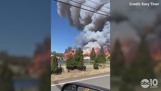 Video  Fire crews battling Mill Fire in Siskiyou County near Weed [upl. by Ayimat]