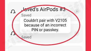 How To Fix Couldnt pair with because of an incorrect PIN or passkey problem Solve Bluetooth Android [upl. by Ahsrat]