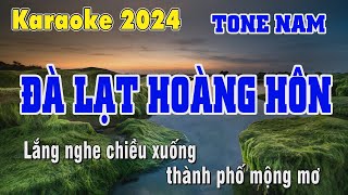 Đà Lạt Hoàng Hôn Karaoke Tone Nam  Trần Lâm [upl. by Elmo]