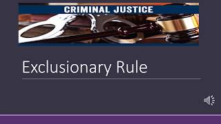 Exclusionary Rule [upl. by Rooke934]