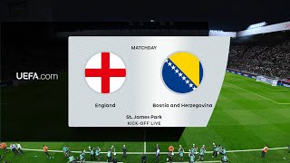 England vs Bosnia amp Herzegovina  St James Park  International Friendly  PES 2021 [upl. by Norreg687]