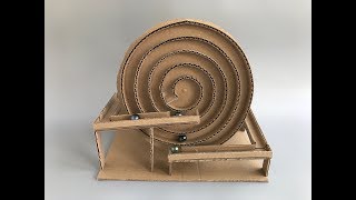 How to make spiral Marble Machine  cardboard toy [upl. by Ahsram]