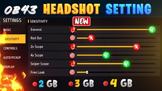 After OB43 update headshot sensitivity 🔥  Free fire one tap sensitivity  Headshot setting tamil [upl. by Eronel104]