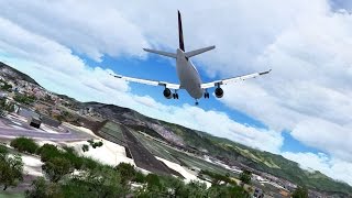 P3D Approach and landing in Toncontín International Airport MHTG Airbus A300B4200F TACA Cargo [upl. by Rivera193]