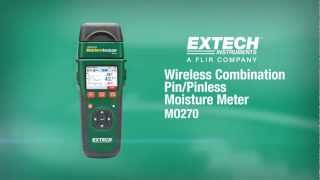 Extech MO270 Wireless PinPinless Moisture Meter Showcase Video [upl. by Adlig]