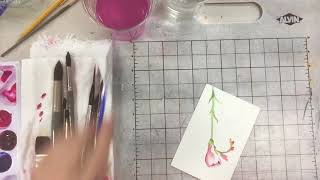 Painting Freesias in Watercolor [upl. by Nessnaj]