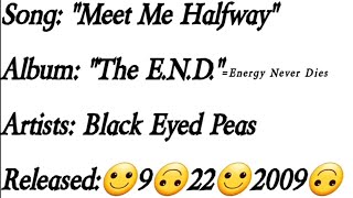 Black Eyed Peas  Meet Me Halfway Lyrics [upl. by Ado556]