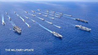 2 US Aircraft Carrier Groups Along Warships From 8 Countries Entered Red Sea [upl. by Epul]