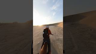 Sand Dune Scrambling TriumphScrambler DesertRide SandDunes MotorcycleAdventures sunmori [upl. by Carree]