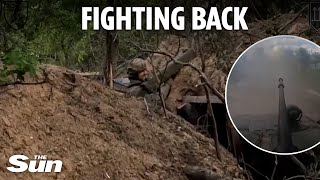 Heartstopping footage shows Ukrainian forces in fierce firefight after shock Russian offensive [upl. by Porett]