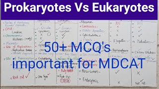 412 Difference between Prokaryotic cell and Eukaryotic Cell  Prokaryotes vs Eukaryotes For MdCat [upl. by Schechter]