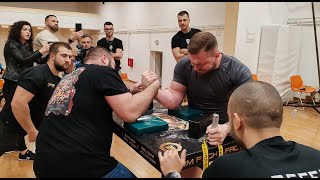 FLAVIUS CIOBOTEA Romania vs DRAZEN SEKULIC BIH  7 Cell Games Vendetta Right hand ARMWRESTLING [upl. by Neirb]