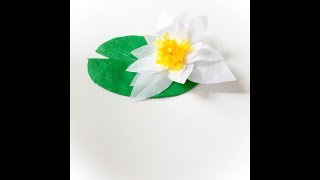 Tutoriel nénuphar en papier de soie DIY Paper water lily tutorial [upl. by Proud]