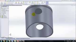 Yakın Kampüs  SolidWorks Krank Biyel Mekanizması  1  Piston Başı [upl. by New]