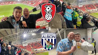 ROTHERHAM VS WBA VLOG WALLACE WONDERSTRIKE AS ALBION FAN BREAKS LEG IN LIMBS [upl. by Anwat]