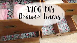 VLOG DIY Drawer Liners [upl. by Rennob]