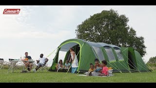 Coleman® Weathermaster 8XL Air  8 person tent with FastPitch™ Air amp BlackOut Bedroom® technologies [upl. by Ilak]