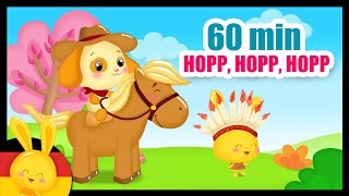 Hopp hopp hopp Pferdchen lauf Galopp und weitere deutsche Kinderliedklassiker in 60 min [upl. by Ekalb]