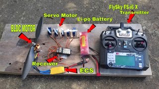 Easy way to assemble FlySky FSi6 X Radio Control System  SERVO  RECEIVER  LIPO BATTERY BLDC [upl. by Greenburg]