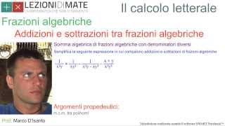 Somma algebrica di frazioni aventi denominatore diverso [upl. by Jude]