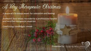 6 Hours of the Most Relaxing Holiday Harp Music  Celtic Harp and Candles for Comfort this Christmas [upl. by Anallij]