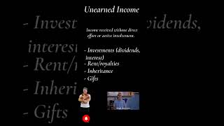 Earned Income Vs Unearned Income income accountingterms shorts [upl. by Nonnaer]