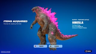 When and How to Get Godzilla Skin NOW FREE In Fortnite Unlocked LEGO Godzilla Style [upl. by Brandes925]