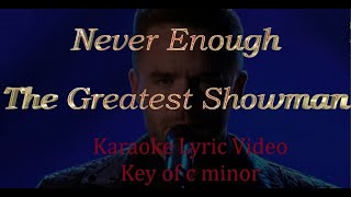 Never Enough Karaoke Lyric Video [upl. by Lehmann833]