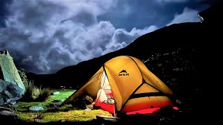 Wet amp Windy Wild Camping in Snowdonia on Moel Siobod [upl. by Collum]