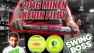 Bat Review 2016 Miken Freak 30 Filby USSSA Slowpitch Bat  SWING BOSS Pro Ross McNiel [upl. by Kciredec764]