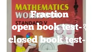 5th class maths workbook chapter 5 fraction open book test1 close test15thSdeducationshri [upl. by Enihpad]