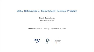 Global Optimization of Mixed Integer Nonlinear Programs [upl. by Nonnad]