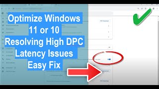 Optimize Windows 11 or 10 Resolving High DPC Latency Issues Easy Fix [upl. by Atilal]