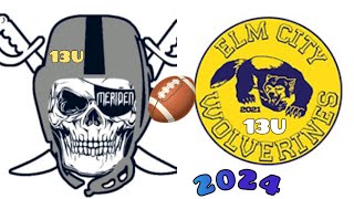 Meriden Raiders 13U 🏈 Elm City Wolverine’s 13U 2024 Fullgame Highlights youthfootball [upl. by Aramak]