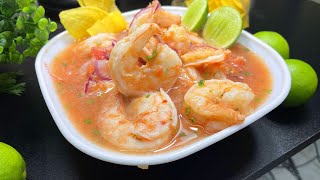 CEVICHE DE CAMARON 🦐 CEVICHE DE CAMARON ESTILO SINALOA [upl. by Aimal]