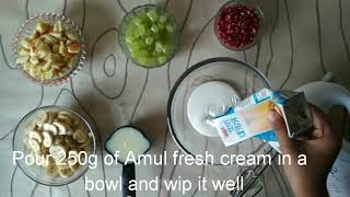 How to make fruit cream  delicious desert at home [upl. by Amasa440]