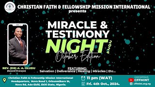 October Miracle Thanksgiving amp Testimony Night 2024  CFFMINT [upl. by Annoit]