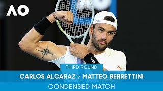 Carlos Alcaraz v Matteo Berrettini Condensed Match 3R  Australian Open 2022 [upl. by Alekahs]