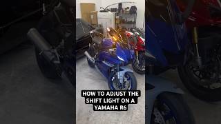 How to adjust the shift light on a Yamaha R6 PT 1 motorcycle yamaha howto viral shorts dmvamg [upl. by Uund]