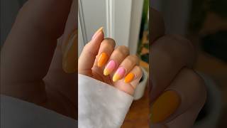 Orange pink and yellow ombre nails 🥰💅🏼trydippi dippi dippinails dippikit nails nailinspo [upl. by Schwitzer]