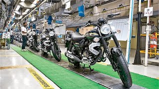 Bajaj Motorcycles production  two wheeler manufacturing in India [upl. by Fleurette]