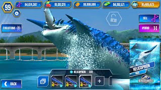 HELICOPRION UNLOCKING X3 MAX LEVEL 40  JURASSIC WORLD THE GAME [upl. by Atener]