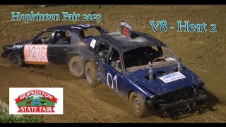 Hopkinton Fair 2023 Saturday V8 Heat 2 Demolition Derby 4K UHD [upl. by Akenna430]