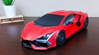 Lamborghini Revuelto PaperCraft Cardboard car  Free Template [upl. by Enerual]