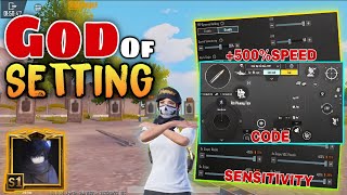 New Conqueror🔥Best Sensitivity  Control CODE 5 Finger FASTER PLAYER  Daxua Setting PUBG BGMI [upl. by Lesiram]